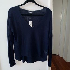 NWT Express V-Neck Hi-Lo Ottoman Pullover Sweater